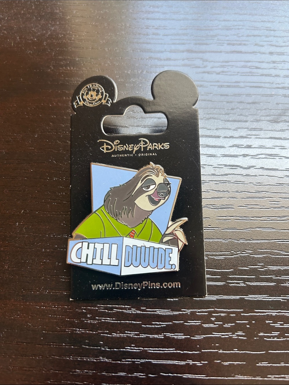 Disney Chill Duuude Sloth Enamel Pin - Green & Blue